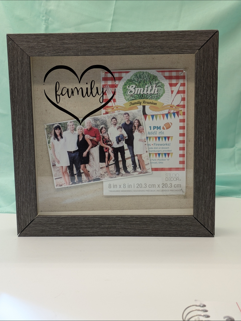 Studio Decor 'Family' Shadow Box Frame in Gray